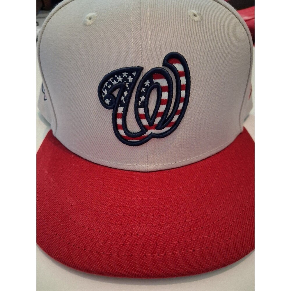 Washington Nationals New Era 59FIFTY Fitted Hat 7 7/8 62.5CM USA Stars & Stripes